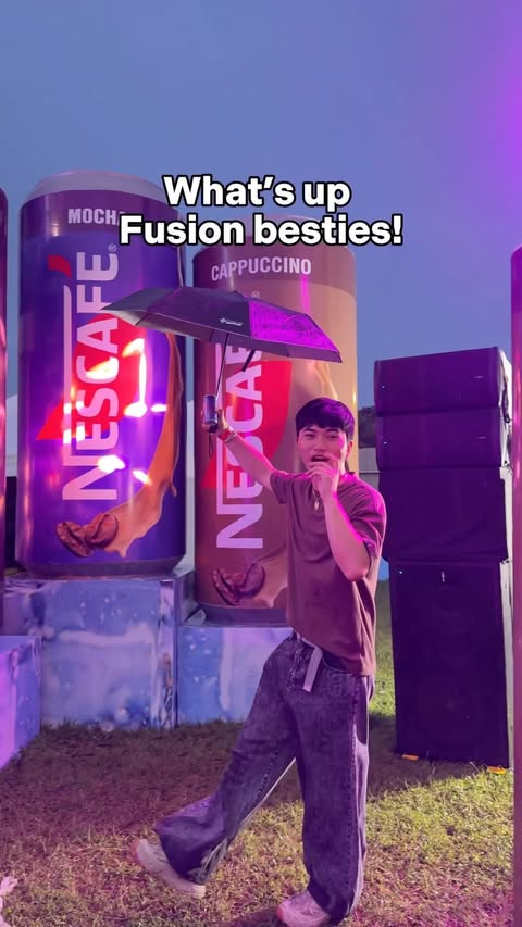 Instagram post by @jace.alibarbar for NESCAFÉ Philippines. Caption reads: Spotting ng mga pasabog na OOTD here at Fusion....