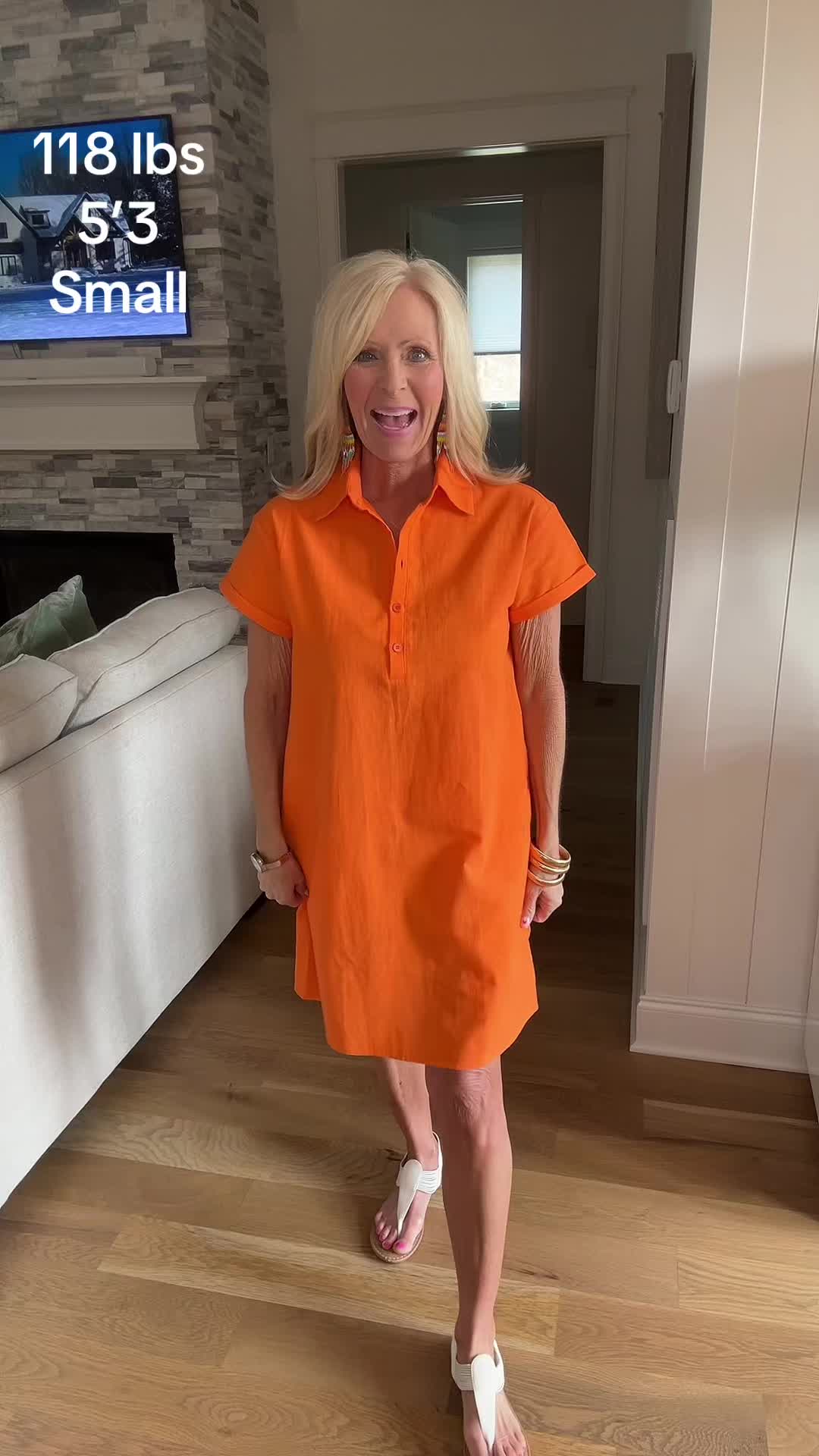 TikTok post by @christy37218 for Zeagoo. Caption reads: Cute cotton shirt dress! #zeagoo #shirtdress....