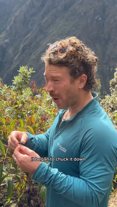 Instagram post by @mattjphipps for Intrepid Travel. Caption reads: Let’s hike the 4 day Inca Trail to Machu Picchu in....