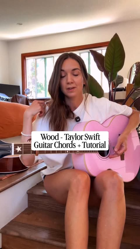 Instagram post by @guitargoddesstv for Gibson. Caption reads: Wood | Taylor Swift Guitar Chords ❤️‍🔥 If you’re....