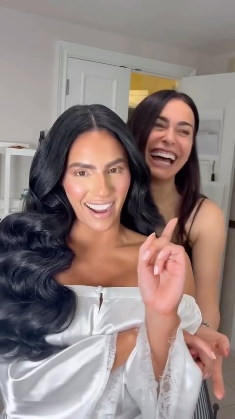 Instagram post by @senadakxo for BELLAMI Hair. Caption reads: Traveling for my brides (even on my birthday) will....