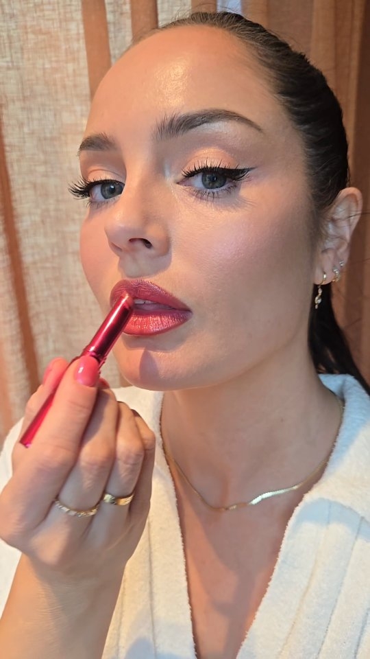 Instagram post by @chloemorello for Chantecaille. Caption reads: Sorry not sorry! #unfortunatelyidolove 

(Lipstick....