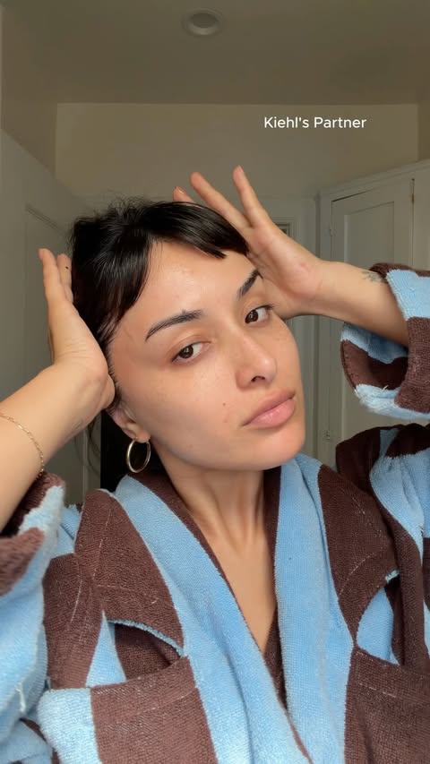 Instagram post by @jazminegarcia for Kiehl's Since 1851. Caption reads: skin is looking plumper than ever after losing....