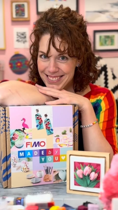 Instagram post by @erin.ellerker for STAEDTLER. Caption reads: Erin Ellerker x FIMO Staedtler giveaway! Hey....