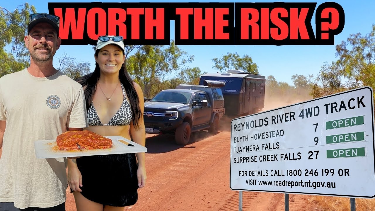 YouTube post by @CaravanAdventureAus for The Collagen. Caption reads: WHY TOURISTS DONT COME HERE..? Humpty Doo Low Cost....