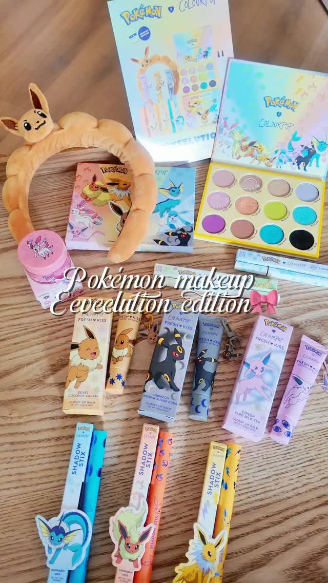 Instagram post by @ginamon.x for ColourPop Cosmetics. Caption reads: [...] new Pokémon collection has landed....
