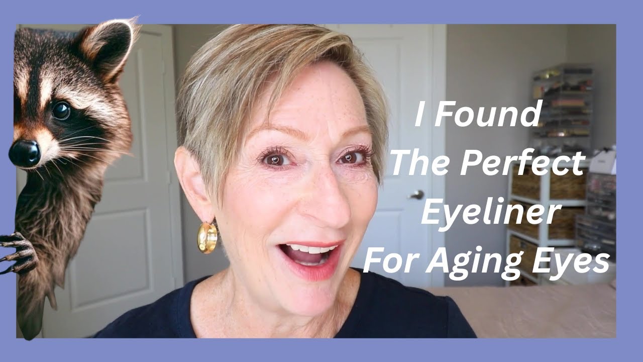 YouTube post by @AgeIsJustANumber for City Beauty. Caption reads: Transform Mature Eyes With This Eyeliner....