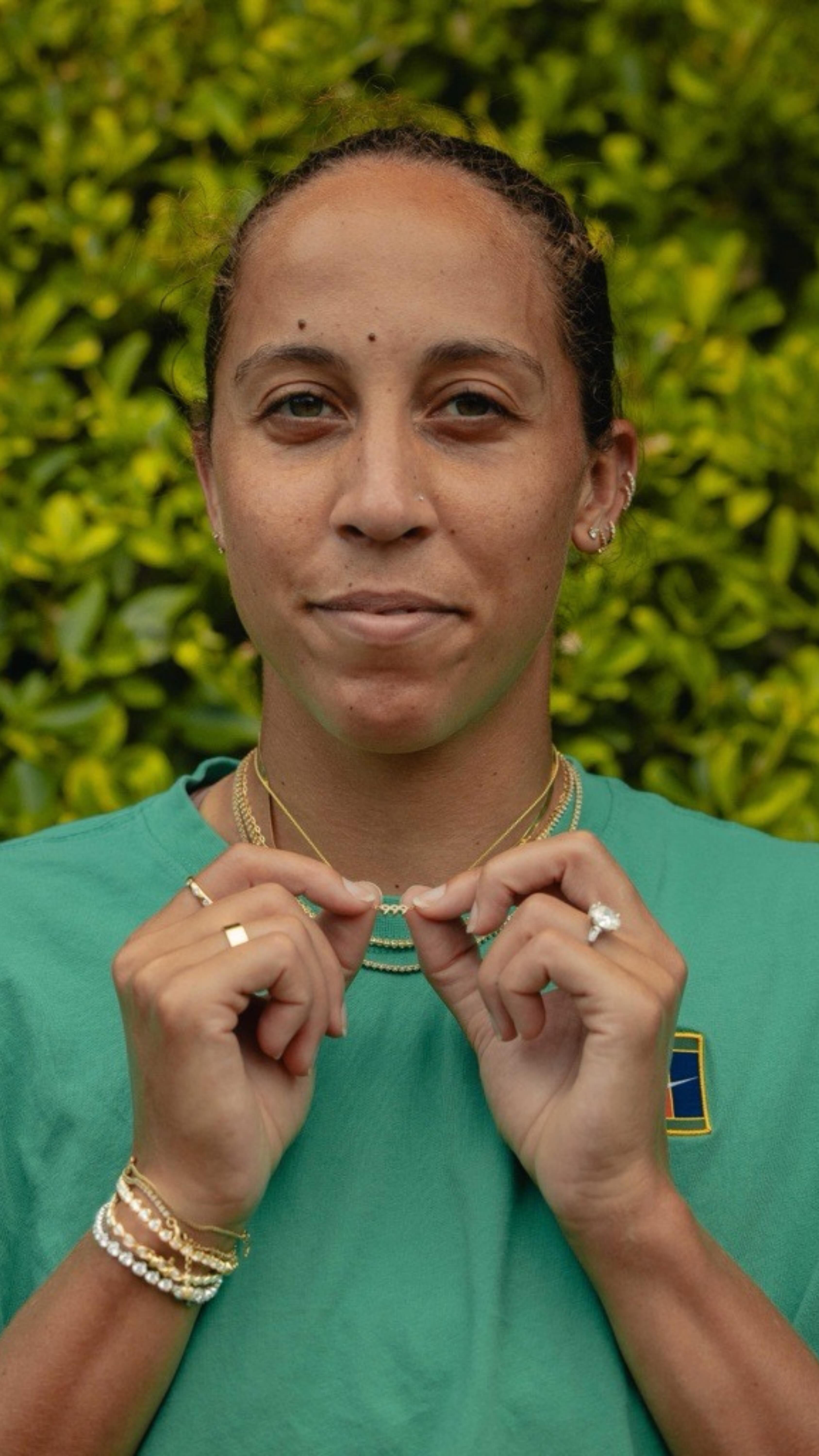 Instagram post by @madisonkeys for Brilliant Earth. Caption reads: Brilliant Earth x Madison Keys 💎🎾 Introducing,....