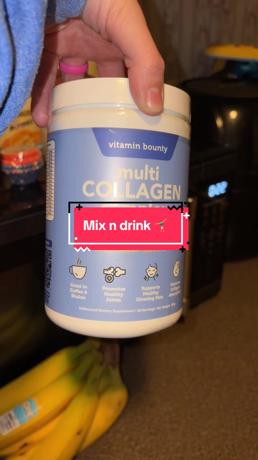 TikTok post by @oneblessedmama_202224 for Vitamin Bounty. Caption reads: [...] give this a try! ✨ #healthyjoints @Vitamin....