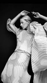 Instagram post by @karolinakurkova for Ford Models. Caption reads: Exciting things ahead... @lorraine_antonetti....