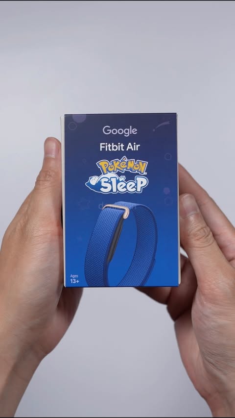 Instagram post by @danielsin for Made by Google. Caption reads: Unboxing the Google Fitbit Air Pokémon Sleep....