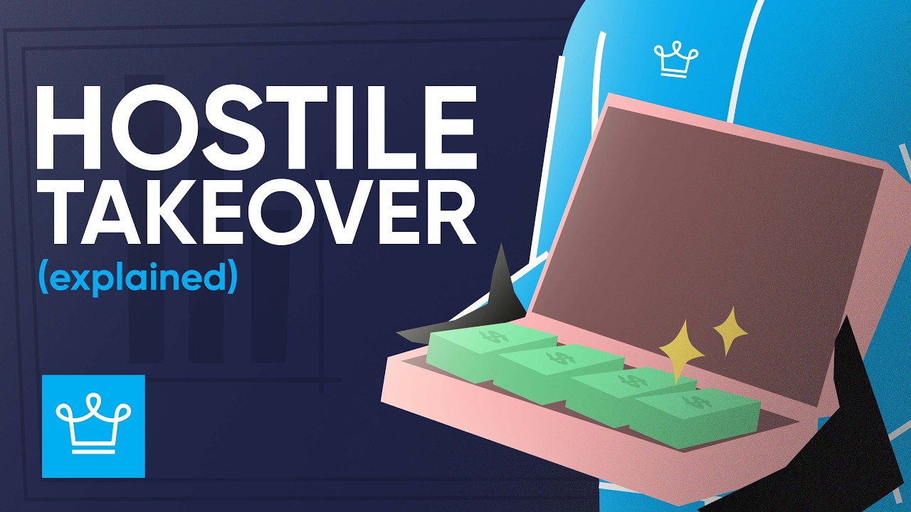 YouTube post by @alux for Thinkific. Caption reads: The Dirty Way Billionaires Take Over Companies .