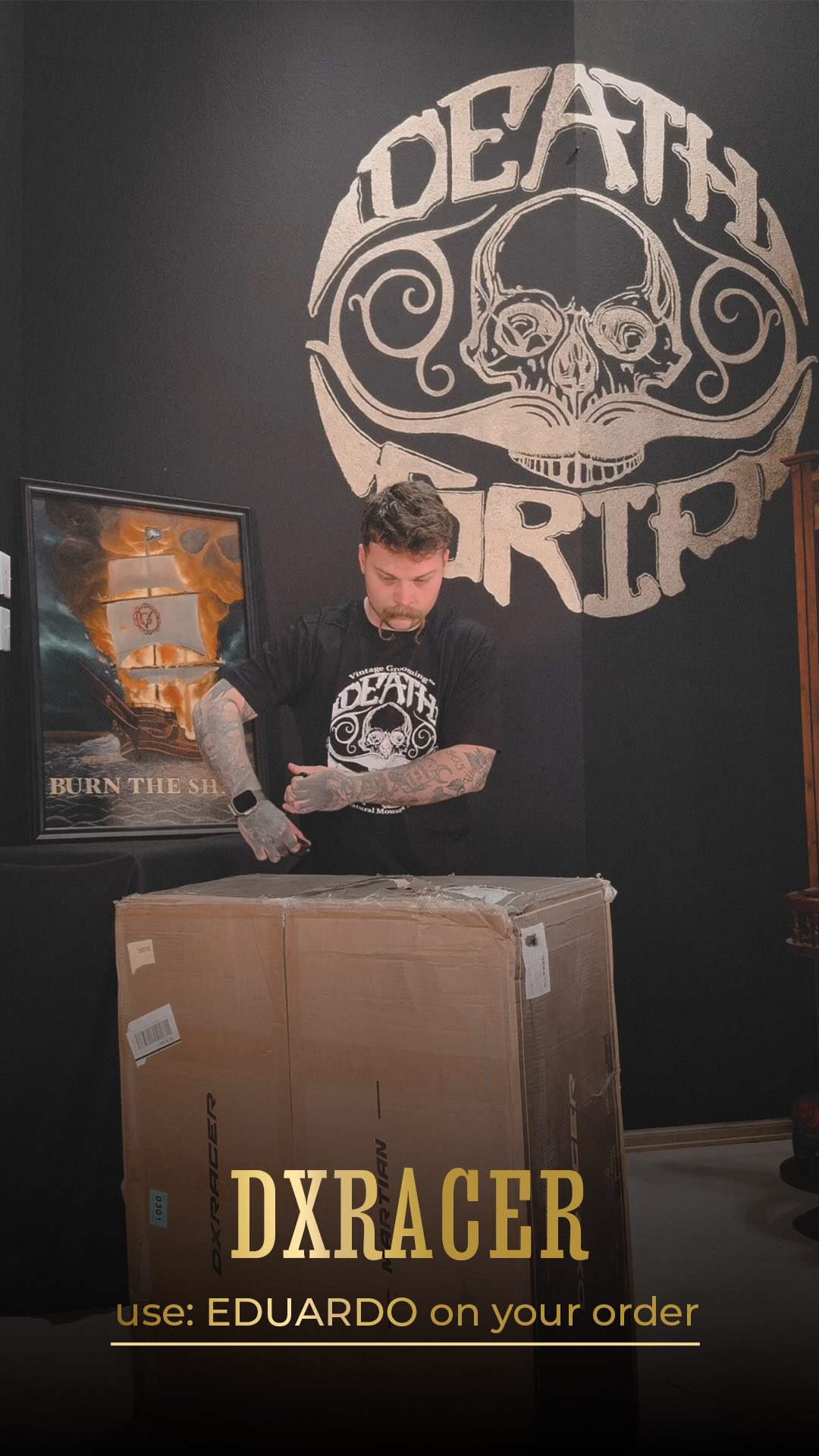 Instagram post by @dxracer for Death Grip Wax. Caption reads: With the amount of weekly content posted on our....