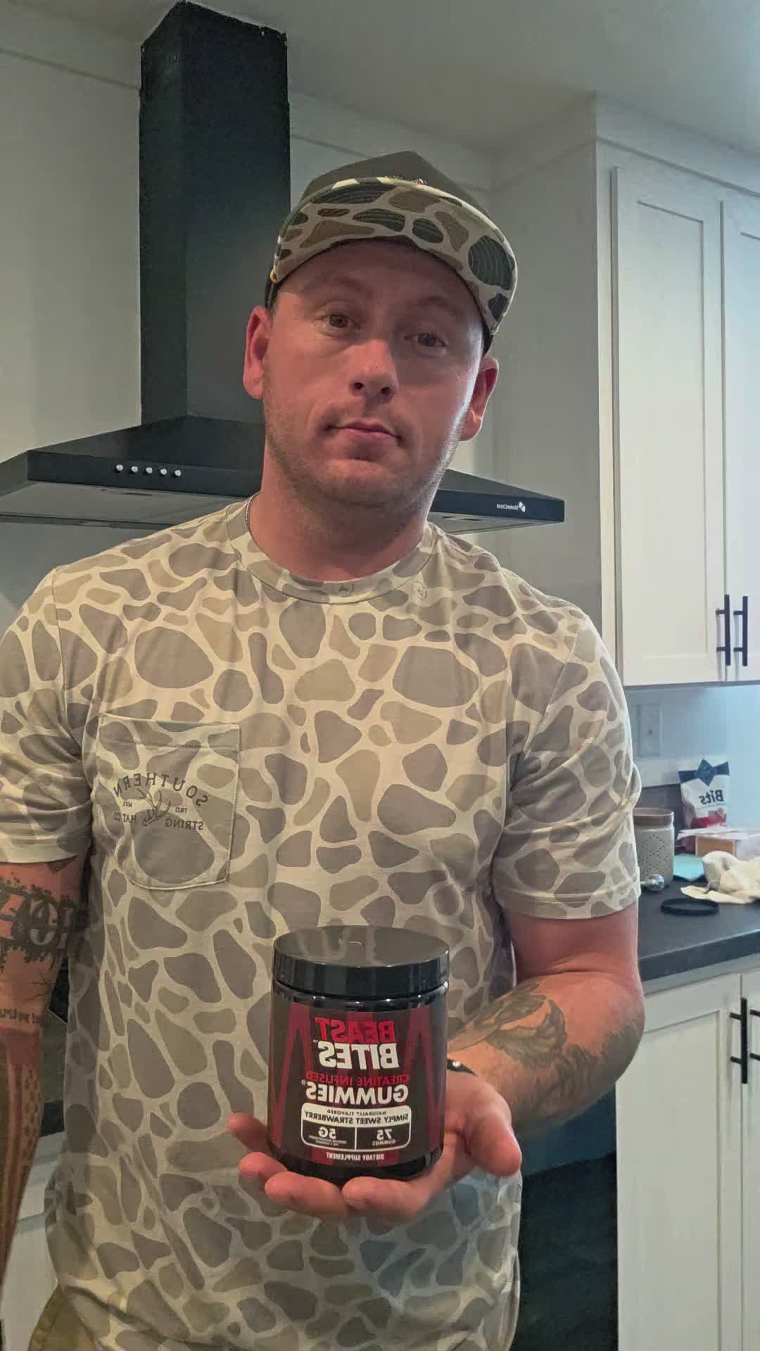 TikTok post by @bwdefoure343 for Beast Bites. Caption reads: [...] down pat. #gymtok #workout #creatine....