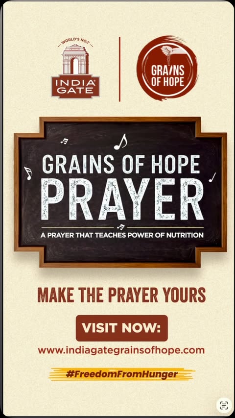 Instagram post by @_ashiagarwal0812 for India Gate Foods. Caption reads: [...] www.indiagategrainsofhope.com....