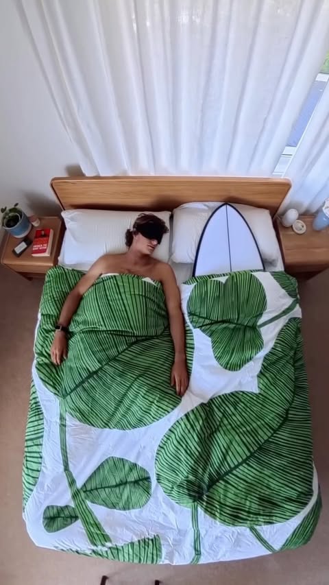 Instagram post by @surfingwithnoz for Koala. Caption reads: [...] lately 💤 using the Polar+ mattress from....