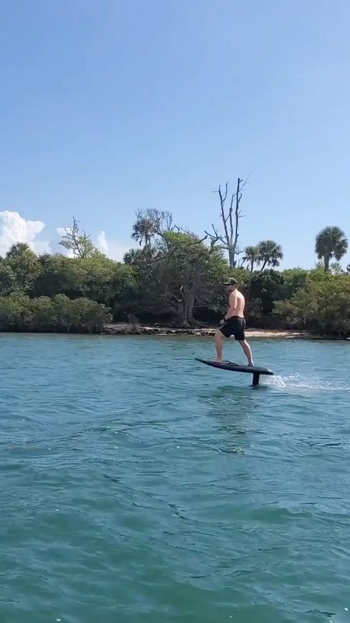 Instagram post by @nauticalventures for Fliteboard. Caption reads: @fliteboardguy Fulfilling the thrill of speed with....