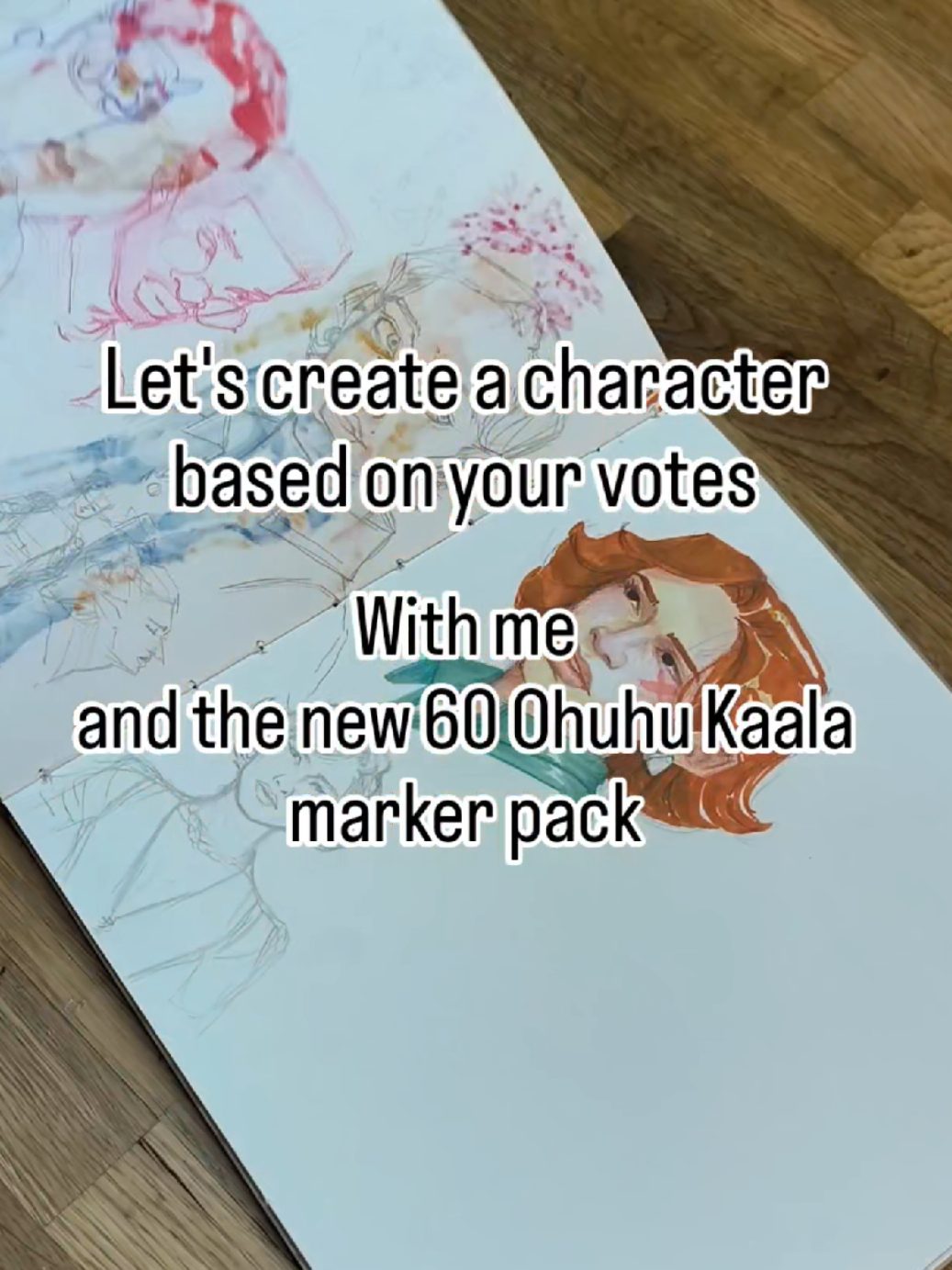 TikTok post by @mlle_pysthache for Ohuhu. Caption reads: I am using the Ohuhu Kaala Dual tips Alcohol Art....