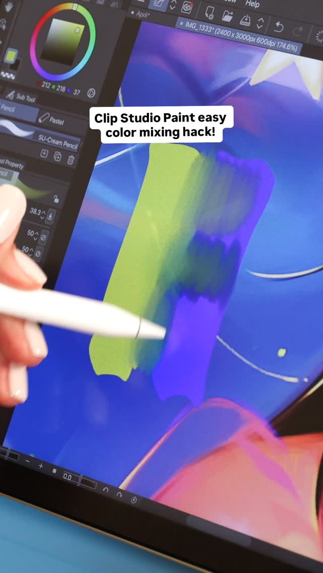 Instagram post by @sarucatepes for Clip Studio Paint. Caption reads: 🎉 Save up to 60% on Clip Studio Paint! Offer ends....