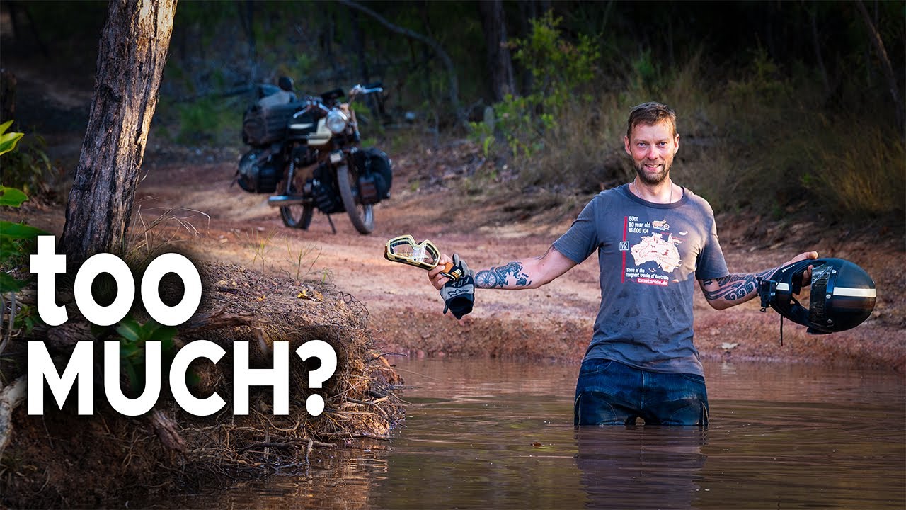 YouTube post by @timetoride_adventures for SP Connect. Caption reads: Facing GUNSHOT on 50cc Bikes - Old Telegraph....