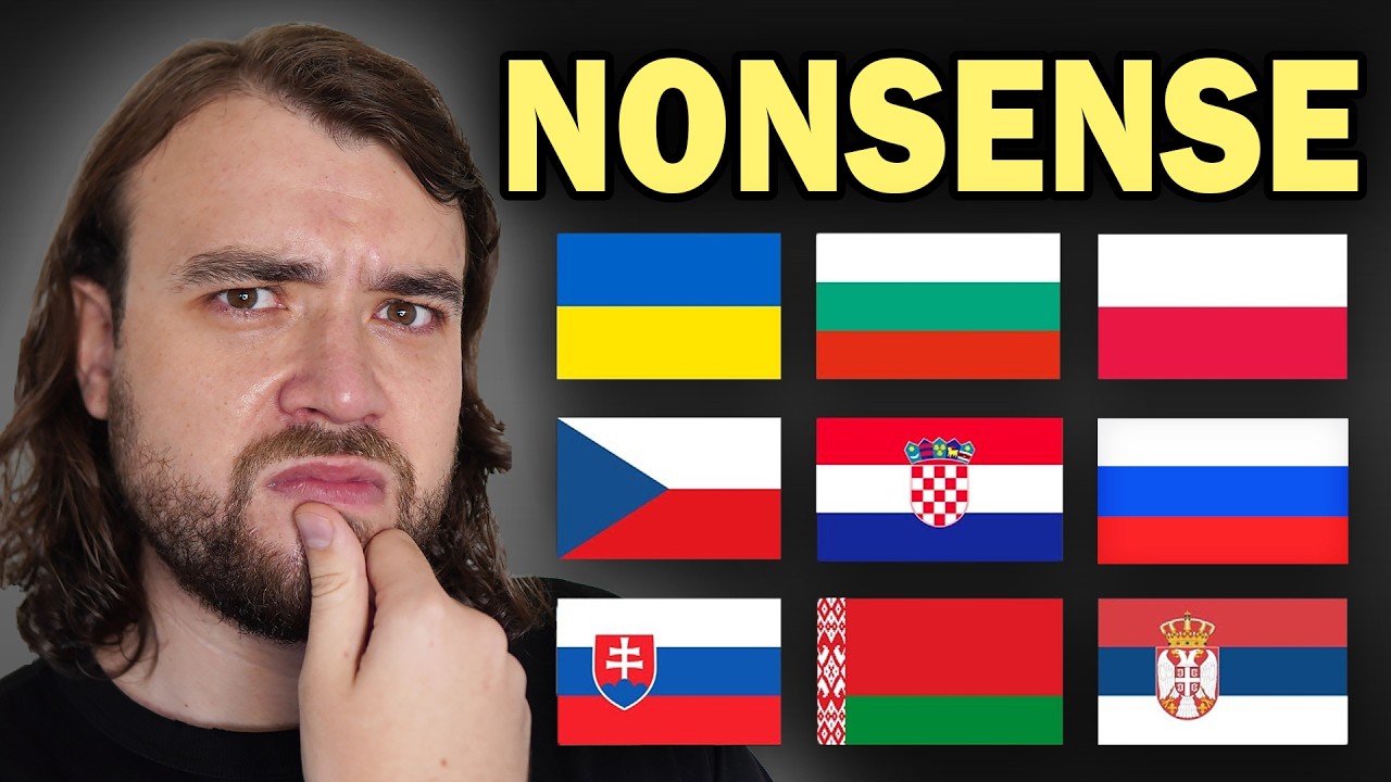 YouTube post by @roman_nfkrz for Lingopie. Caption reads: Slavic Languages Make NO SENSE.