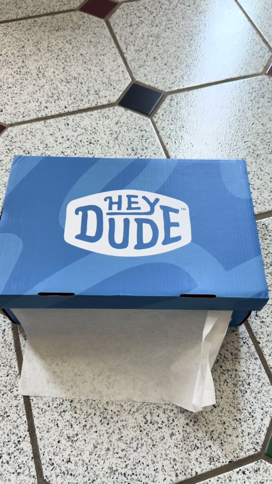 TikTok post by @sostu433 for Hey Dude Shoes. Caption reads: Hey DUDE shoes ✨💙#available #tiktokshop #buynow....