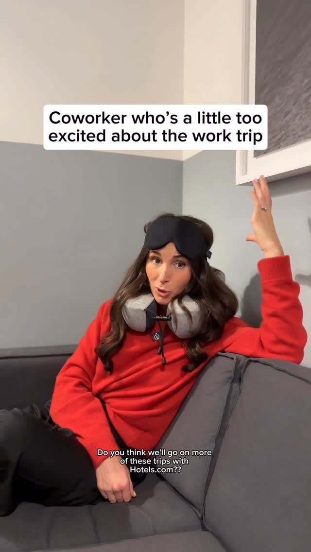 Instagram post by @corporatenatalie for Hotels.com. Caption reads: #ad Who else wants to get team tattoos when we....