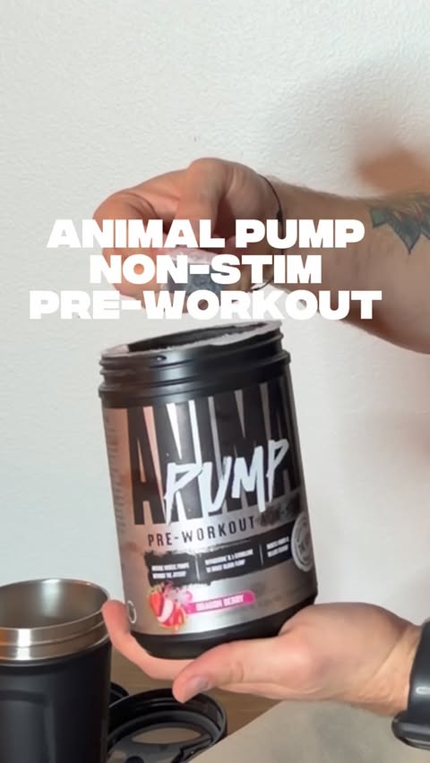 Instagram post by @dylanbaltau for Animal. Caption reads: After work lift w/ @animalpak Pump Non-Stim....