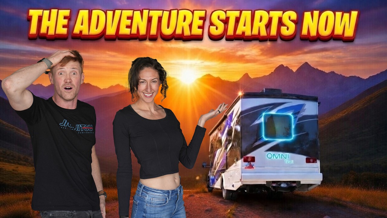 YouTube post by @TrentandAllie for SNHU. Caption reads: HITTING THE ROAD IN OUR NEW RV!!!.