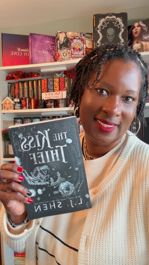 Instagram post by @booktwinsreviews for Bloom Books. Caption reads: Guess who just screamed the house down when their....