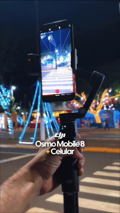 Instagram post by @pieretti.digital for DJI. Caption reads: Testando o novo Osmo Mobile 8 @djiglobal 
Speed....