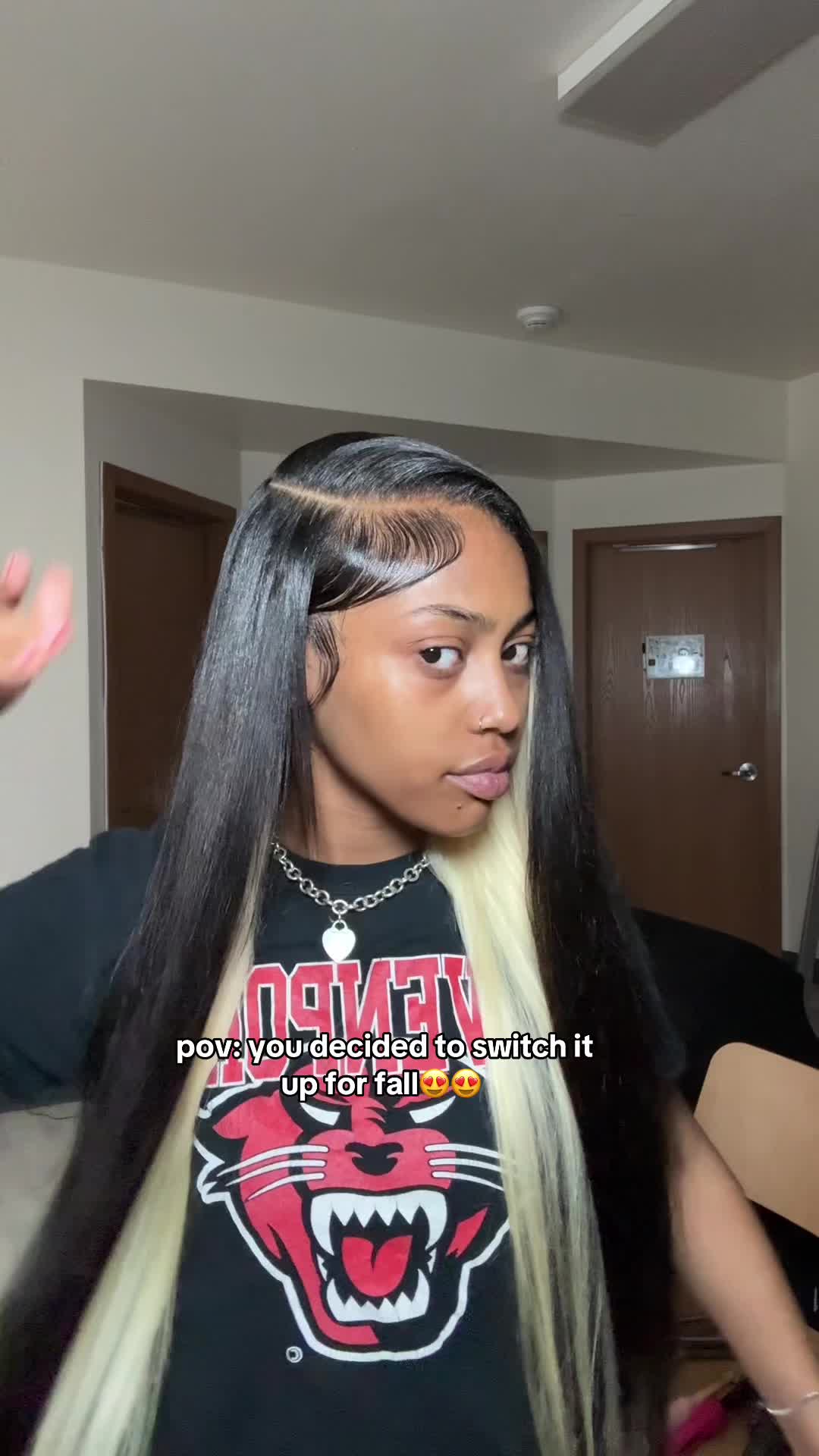 TikTok post by @shantiaasharee for Ashinehair. Caption reads: [...] @Lesly Ashine @Ashinehair US .