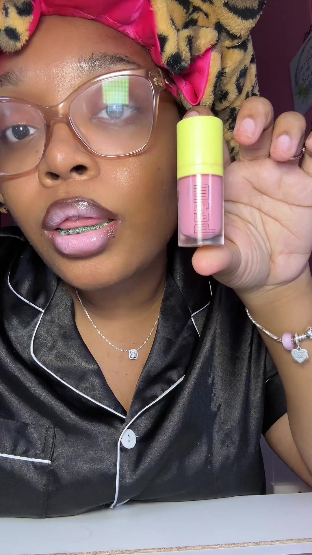 TikTok post by @brownskin202 for MADE BY MITCHELL. Caption reads: @🇺🇸MADEBYMITCHELL🇺🇸 has the prettiest pink lip....