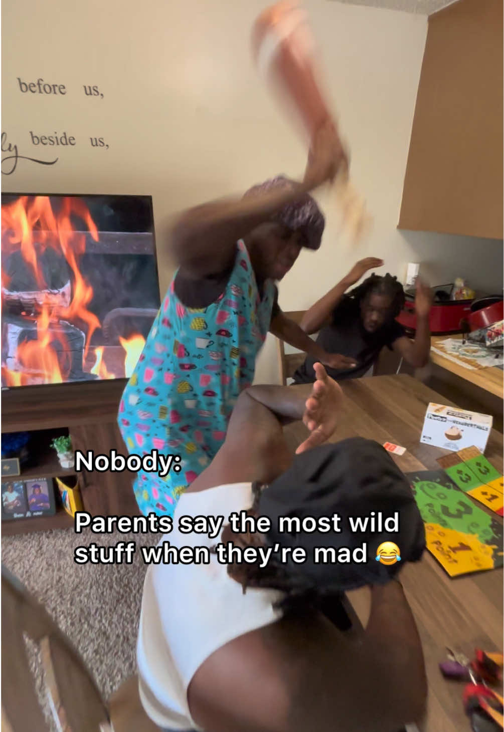 TikTok post by @thiskasai for Exploding Kittens. Caption reads: [...] Dont Be Caring What They Say 😂 @Exploding....