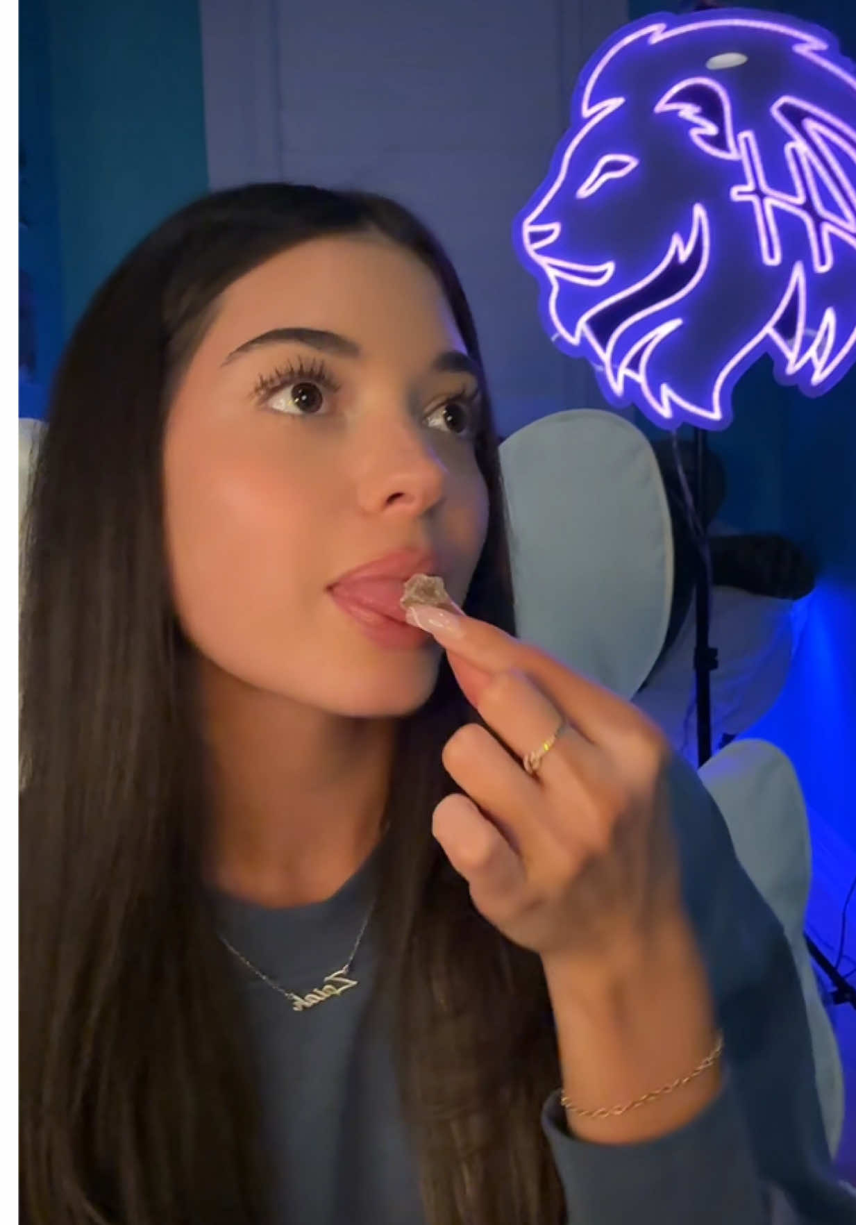 TikTok post by @zaiahhhoke for BEHAVE. Caption reads: ADDICTING SOUR CANDY🍬 @BEHAVE Candy ily.