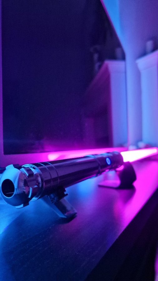 Instagram post by @ruffn3ck86 for SabersPro. Caption reads: [...] the REVAN saber the team at....