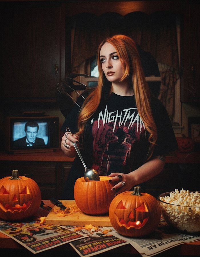 Instagram post by @dvorah.rain for TruffleShuffle. Caption reads: [...] On Elm Street Black T-Shirt from....