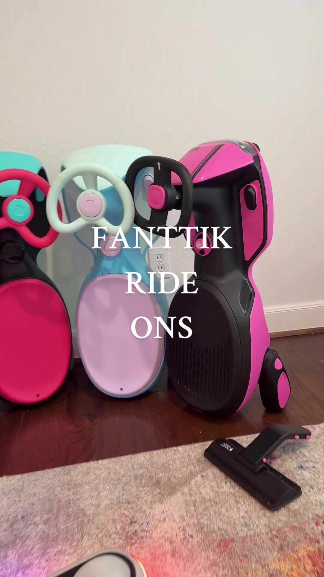 TikTok post by @heymelaniej for Fanttik. Caption reads: These @FanttikRide ride-ons are the only [...].