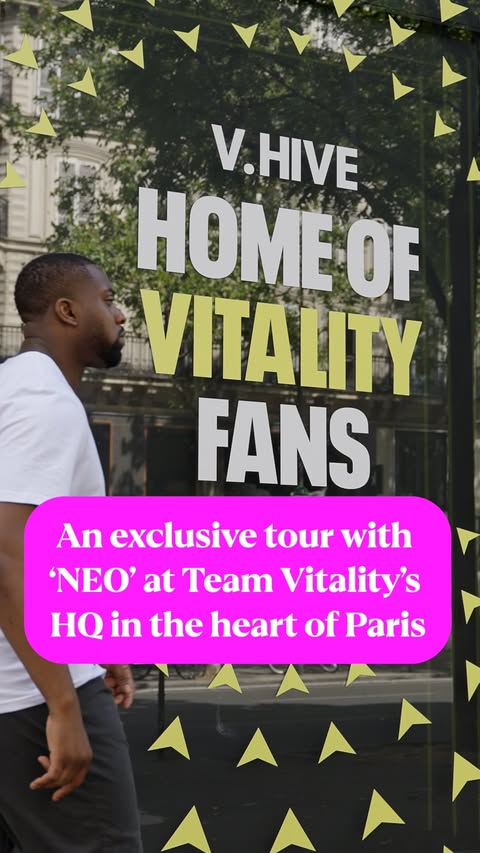 Instagram post by @lutalomuhammad for TNT Sports. Caption reads: Join us for an exclusive tour of Team Vitality’s....