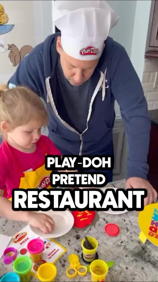 Instagram post by @thecooleats for Play-Doh. Caption reads: [...] had so much fun dreaming up our pretend....