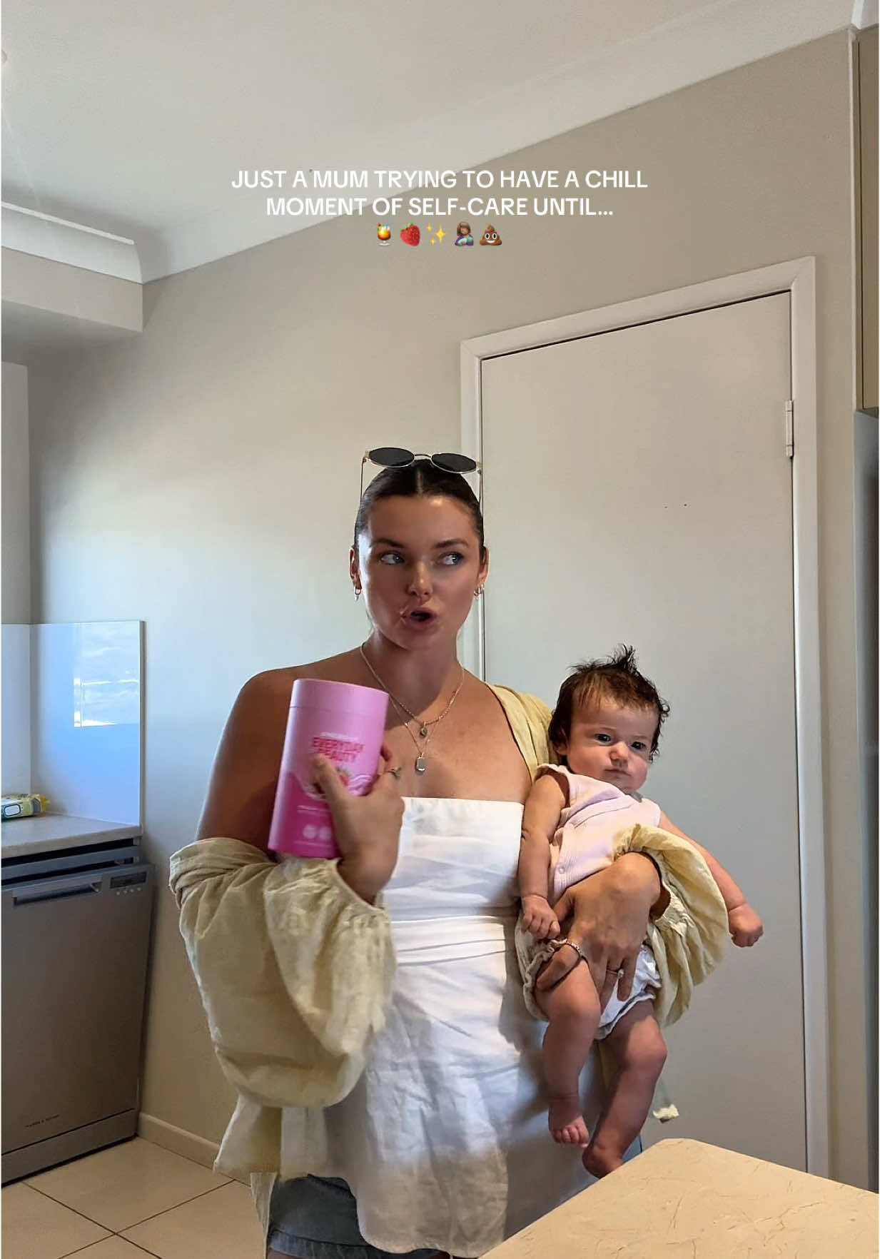 TikTok post by @kathryndenny for Breeze Balm. Caption reads: [...] try this new Collagen Peptides from @Breeze....