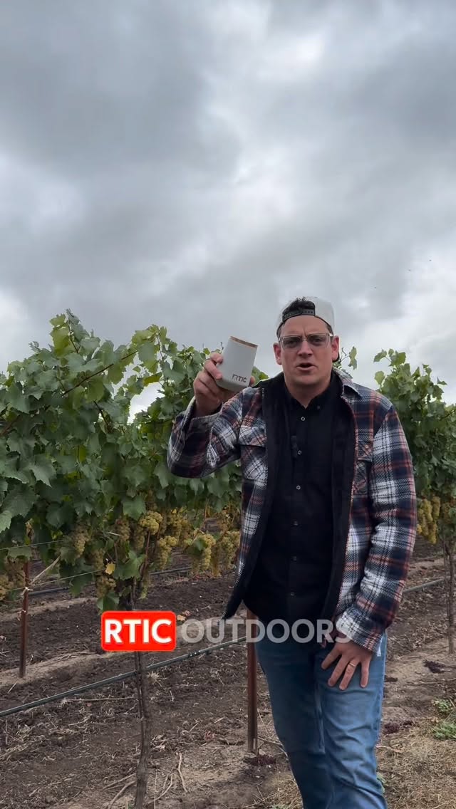 Instagram post by @sonomawinemerchant for RTIC Outdoors. Caption reads: RTIC Wine Tumblers🍷Sonoma Wine Merchant Tested....