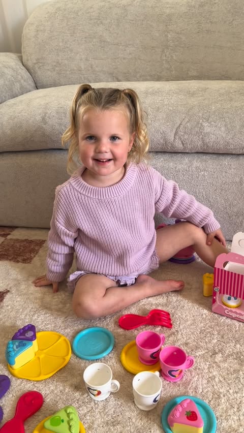 Instagram post by @tilly.and.laine for LeapFrog USA. Caption reads: The sweetest little tea party with my little love....