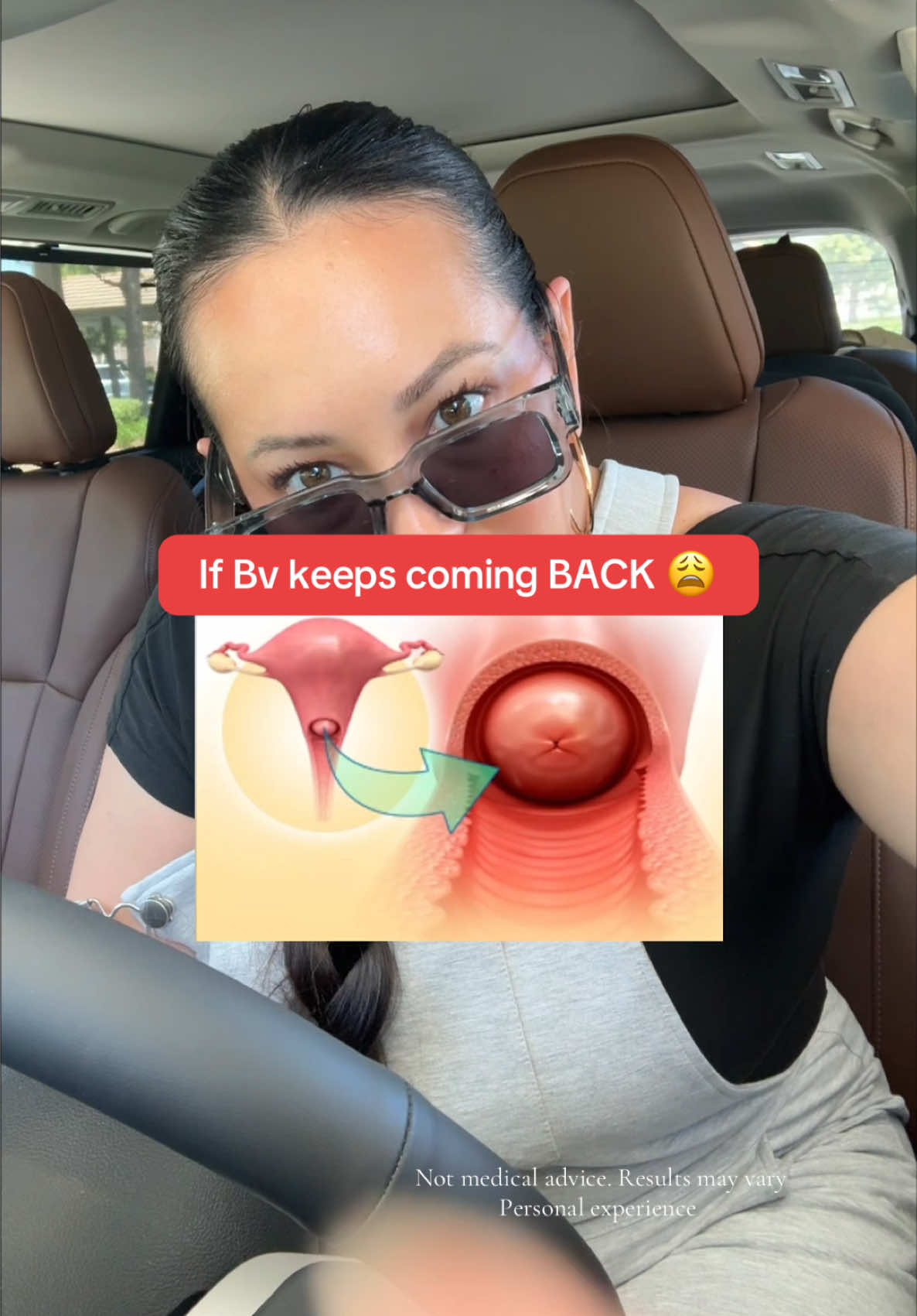 TikTok post by @dianaantuanette for Happy V. Caption reads: [...] #womensprobiotic #femininehygiene #bv....