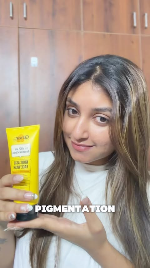 Instagram post by @poorni_gowdaaa for GHAR SOAPS. Caption reads: [...] cleanse ✨🫧 Kojic Acid Face Wash by Ghar....