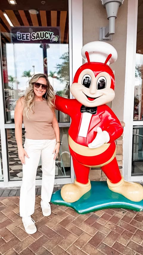 Instagram post by @careeohhlinee for Jollibee US. Caption reads: Lunch date made better with Jollibee’s new....