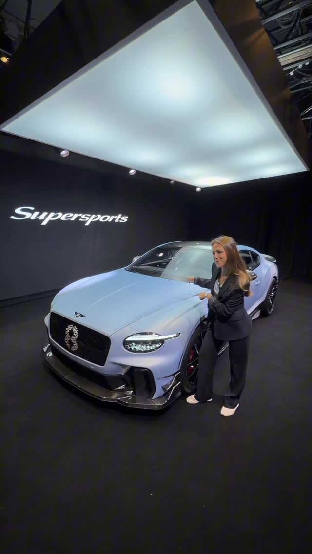 Instagram post by @laurabtlrr for Bentley Motors. Caption reads: ALL-NEW Bentley Supersports 🏁.