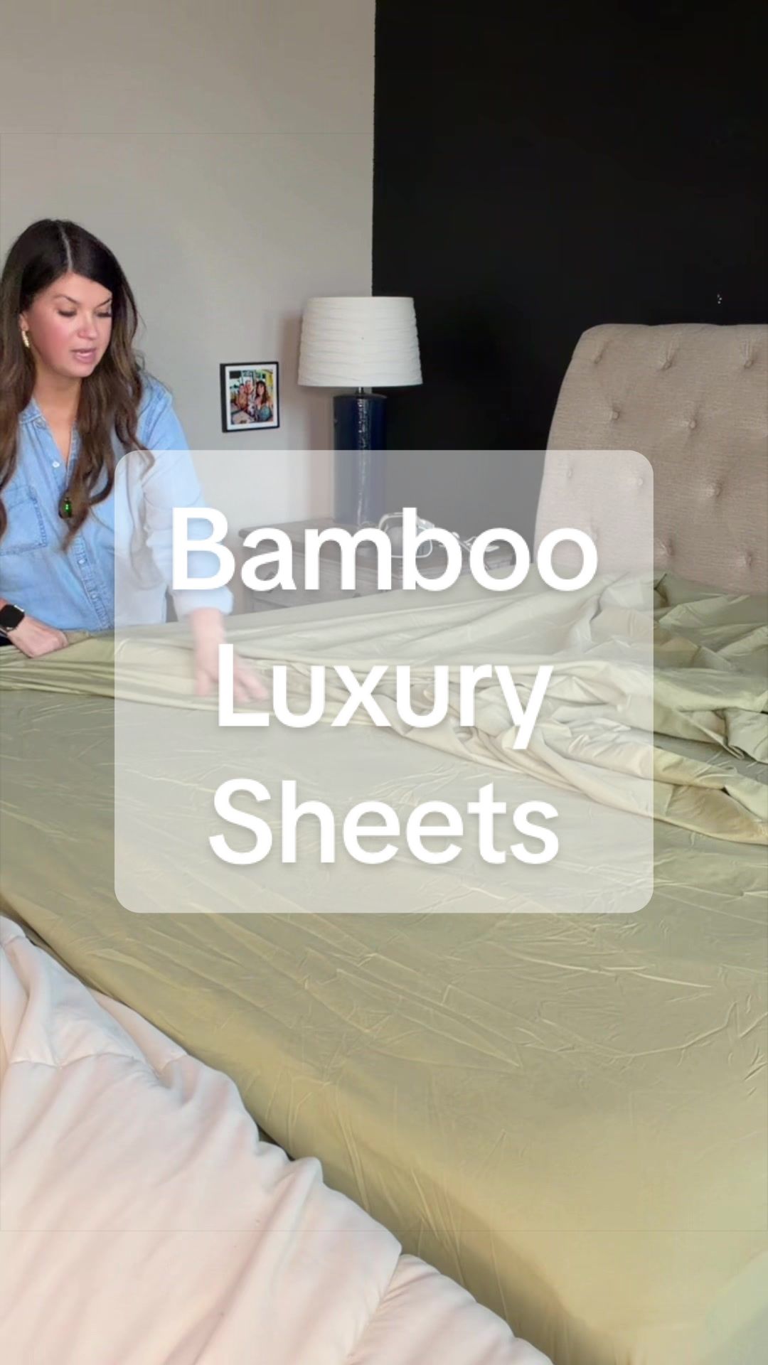 TikTok post by @the_thyroid_glow for Shilucheng Home. Caption reads: [...] #luxurysheets #coolingsheets @Shilucheng....