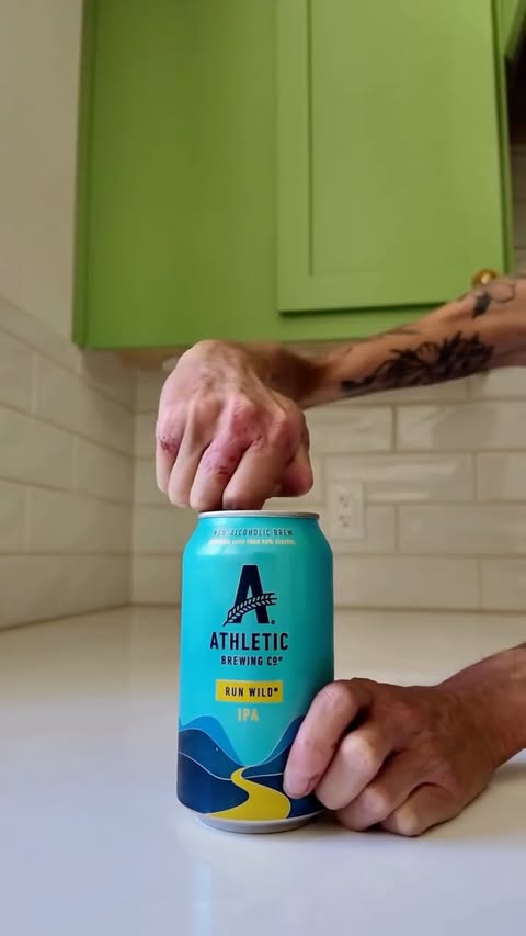 Instagram post by @mags.run for Athletic Brewing Co. Caption reads: That post summer run ritual that I’ve missed…....