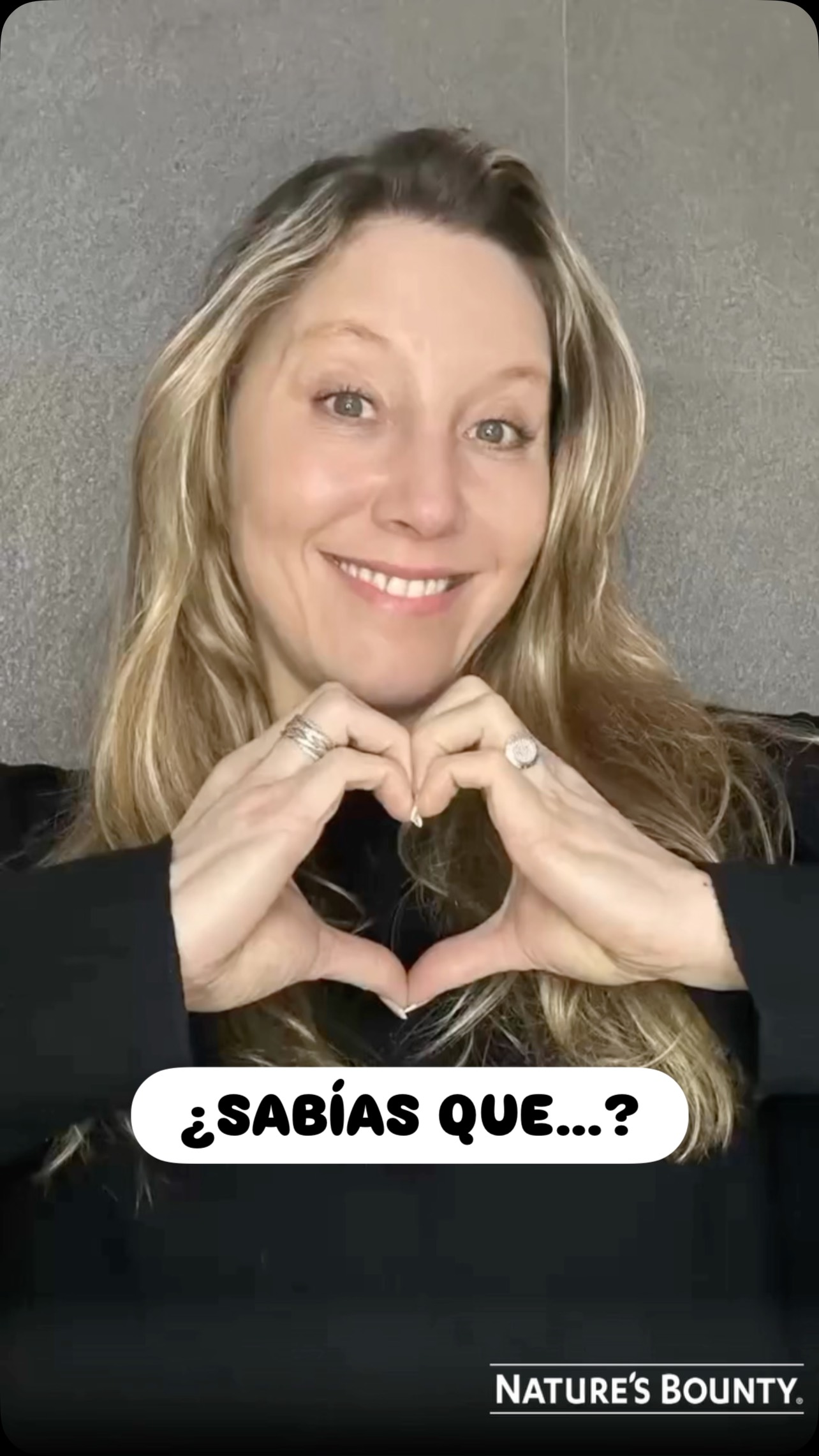 Instagram post by @daniela_lopilato for Nature's Bounty. Caption reads: El Omega 3 es un verdadero escudo para tu corazón....